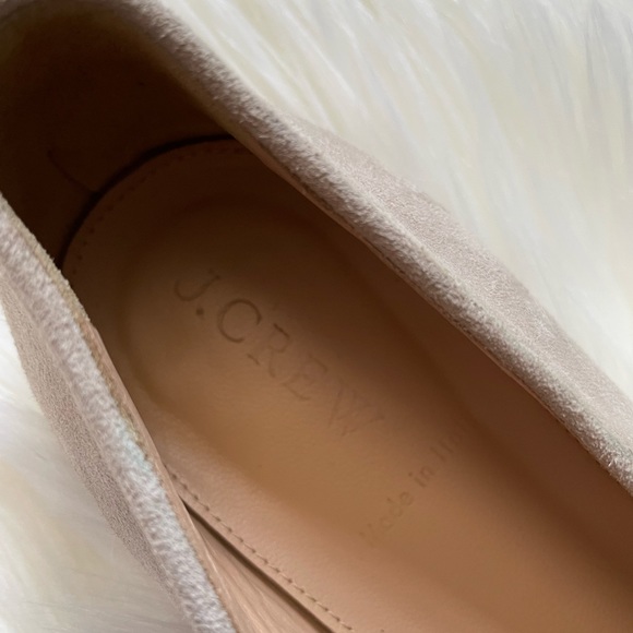 J CREW Suede Charlie Women Loafers In Light Grey Size 6 - Picture 3 of 10